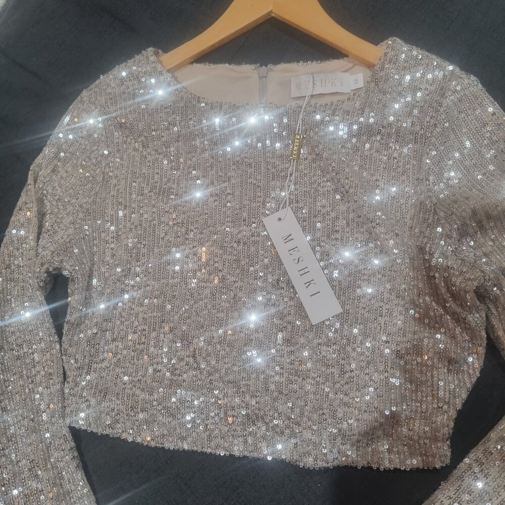 Sequin silver top - Picture 2 of 5